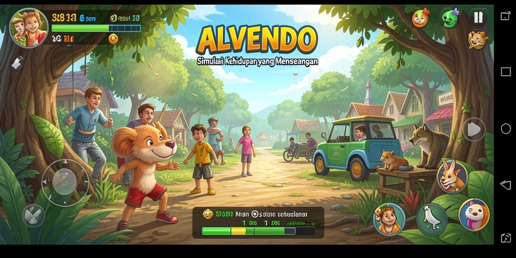 Tampilan gameplay <strong>ALVENDO</strong> yang menarik dan interaktif.