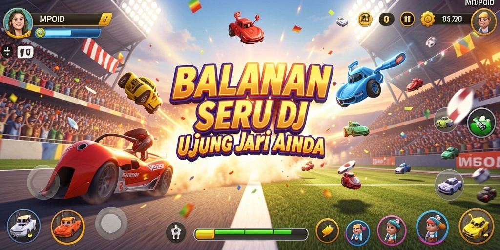Screenshot MPOID yang menunjukkan serunya balapan di lintasan.