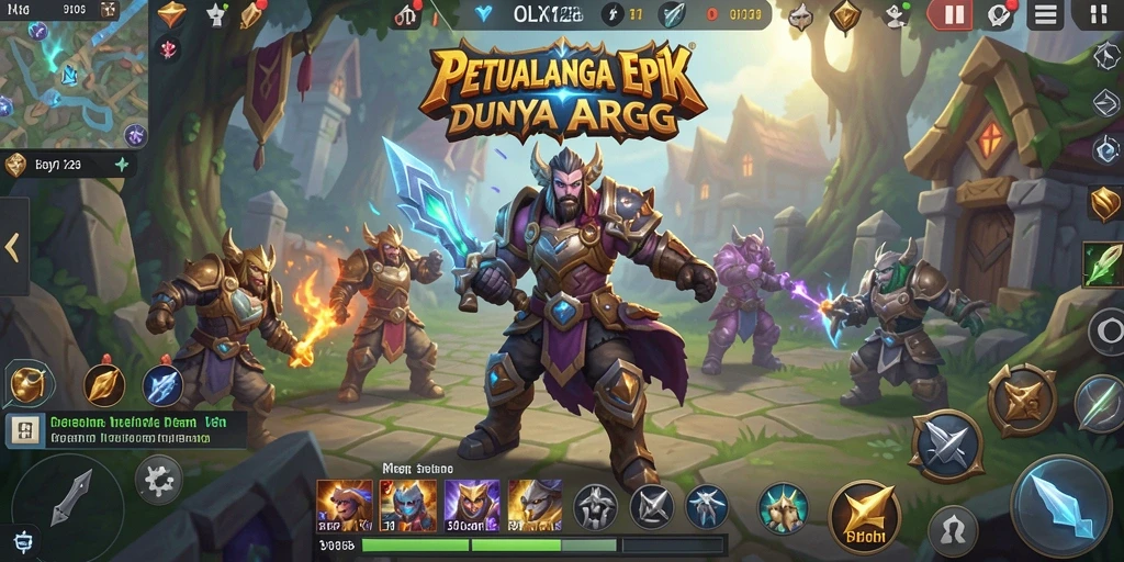 Tampilan gameplay seru dalam petualangan ARPG OLX128.