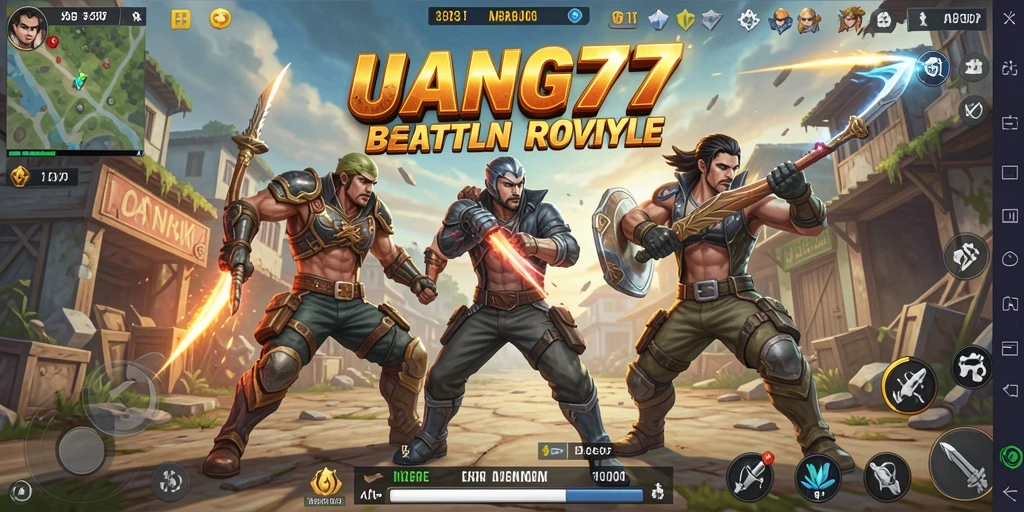 Gameplay menarik dari UANG77 dalam pertempuran Battle Royale.