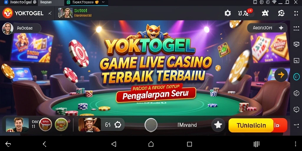 Tampilan gameplay seru di aplikasi YOKTOGEL Live Casino.